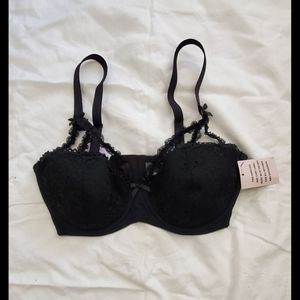 SAVAGE x FENTY Black Lined Lace Demi Bra 34DDD